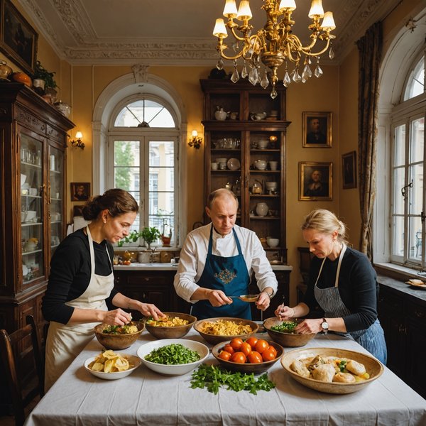 Où trouver des cours de cuisine russe authentique à Saint-Pétersbourg?
